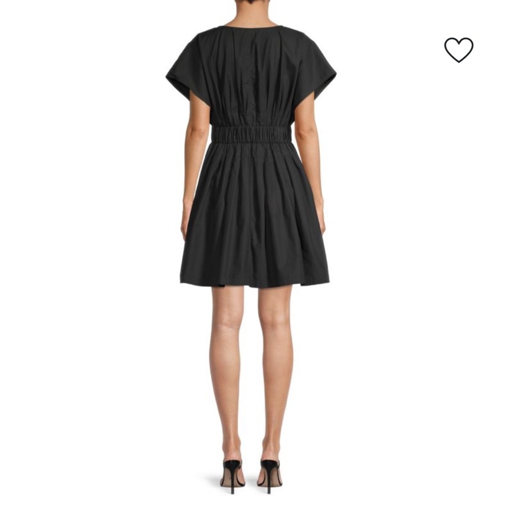 Rebecca Taylor Black Short Sleeve Smock Dress - Picture 2 of 10